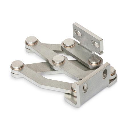 Otto Ganter Stainless Steel Multiple Joint Hinge Inside Opening Angle 180°, GN 7237